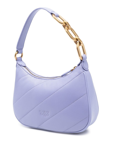 Pinko Love Moon Quilted Tote Bag In Violett