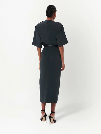 Victoria Beckham Utility Detail Midi Dress In Grau