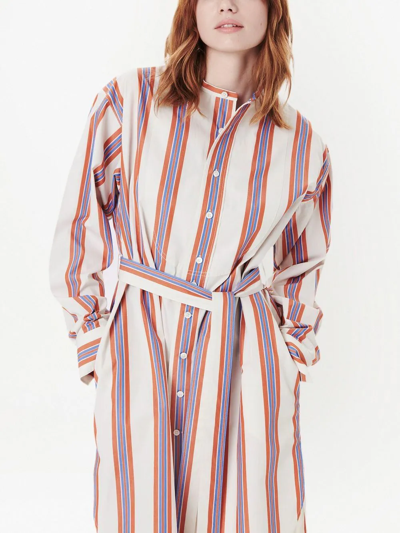Shop Victoria Beckham Bib-detail Shirt Dress In Weiss