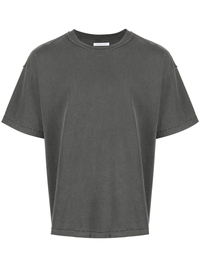 Shop John Elliott Reversed Cropped Cotton T-shirt In Grey
