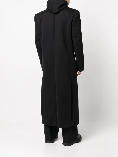 Shop Vetements Unisex Oversized Coat In Black
