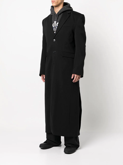 Shop Vetements Oversized Single-breasted Coat In Black