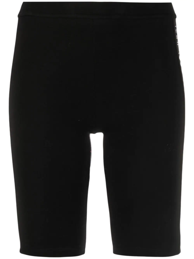 Shop Dsquared2 High-waist Logo-tape Shorts In Schwarz