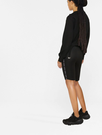 Dsquared2 Logo-waistband High-waist Shorts In Schwarz