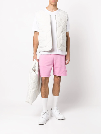 Shop Stussy Stock Logo Track Shorts In Pink