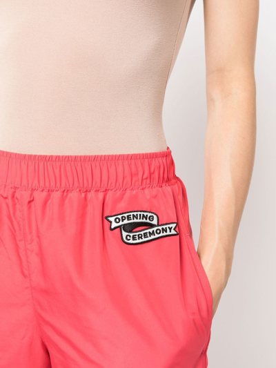Opening Ceremony Embroidered Logo-patch Joggers In Rot