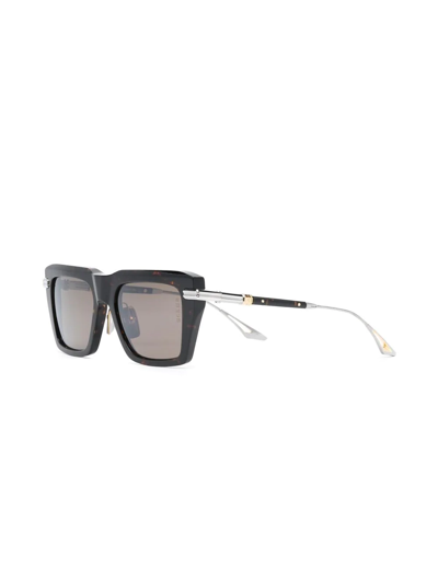 Dita Eyewear Tortoiseshell-effect Square Sunglasses In Brown