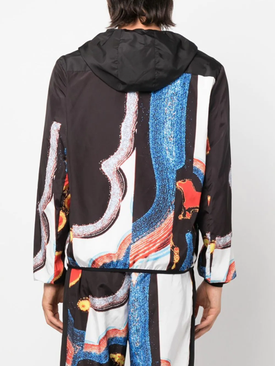 Ambush Abstract-pattern Paneled Technical Jacket In Schwarz