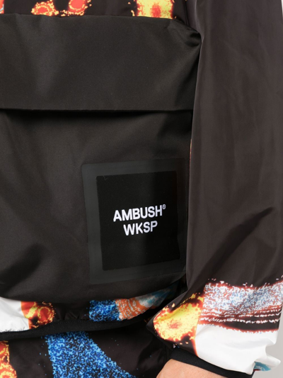 Ambush Abstract-pattern Paneled Technical Jacket In Schwarz