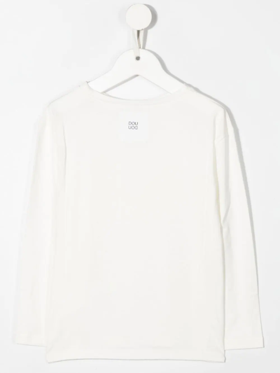 Douuod Frill-detail Long-sleeve T-shirt In Nude