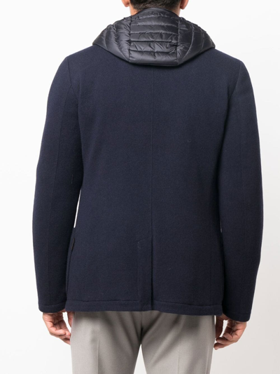 Moorer Padded Wool Jacket In Blau