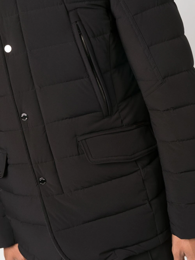 Shop Moorer Padded Wool Jacket In Schwarz