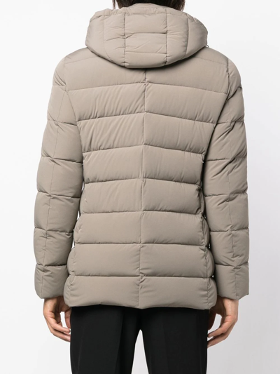 Shop Moorer Long-sleeve Padded Down Jacket In Grau