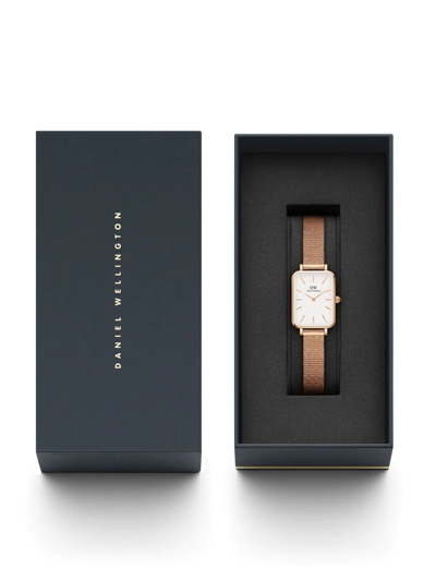 Shop Daniel Wellington Quadro Pressed Melrose 20x26mm In Weiss