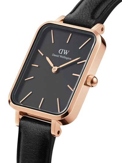 Daniel Wellington Quadro Sheffield Watch, 20mm X 26mm In Schwarz