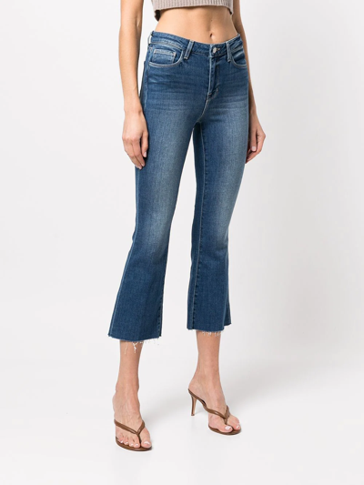 Shop L Agence High-rise Kendra Cropped Jeans In Blue