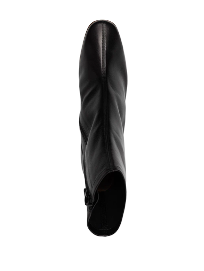 By Far Sofia 65mm Leather Ankle Boots In Black