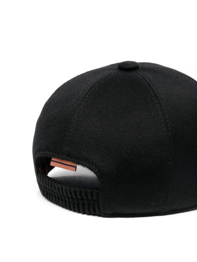 Shop Z Zegna Oasi Cashmere Baseball Cap In Black