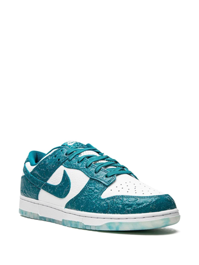 Nike Green & White Dunk Low Sneakers In White