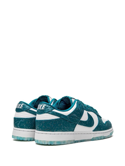 Nike Green & White Dunk Low Sneakers In White