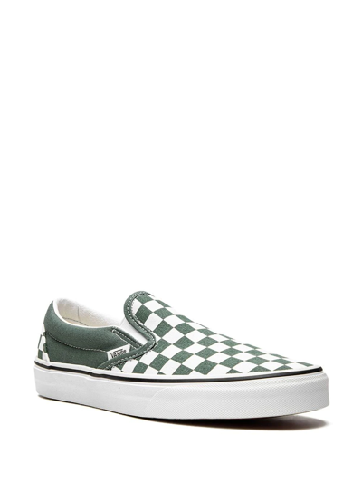 Shop Vans Eco Theory Checkerboard Sneakers In Green
