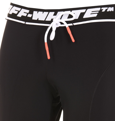 Shop Off-white Logo Band Leggings In Black