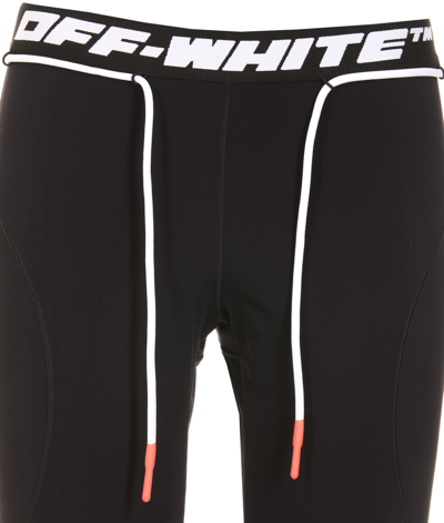 Shop Off-white Logo Band Leggings In Black
