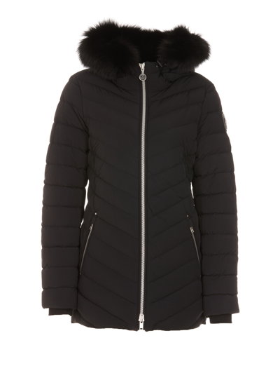 Shop Moose Knuckles Roselawn Down Jacket In Black