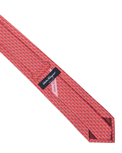 Shop Ferragamo Salvatore Silk Tie In Rosso