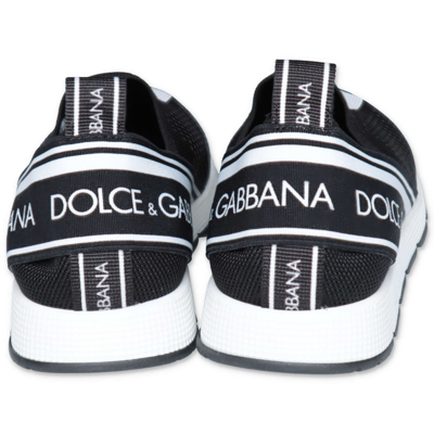 Shop Dolce & Gabbana Sneakers Slip On Nere In Maglina Con Logo In Nero