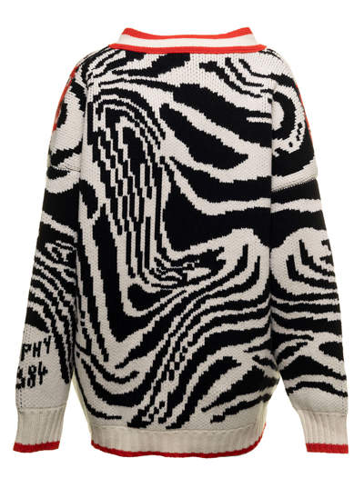 Shop Philosophy Di Lorenzo Serafini Multicolor Inlaid Wool Oversize Cardigan  Woman