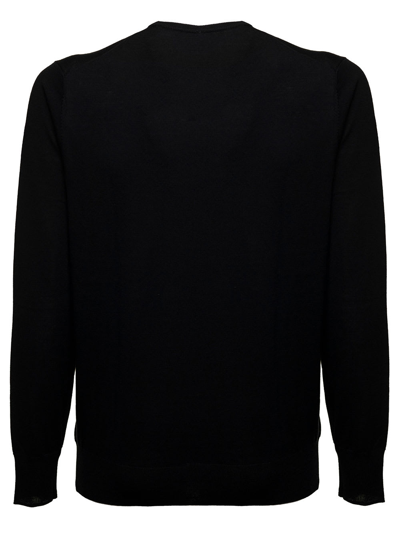 Shop Aspesi Extrafine Black Wool Sweater  Man