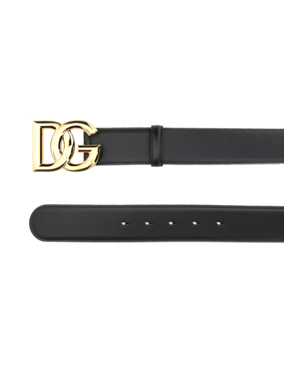 Shop Dolce & Gabbana Leather Belt In Nero