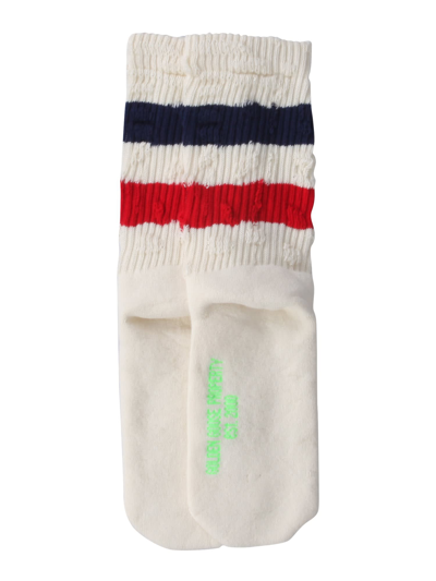 Shop Golden Goose Striped Socks In Bianco