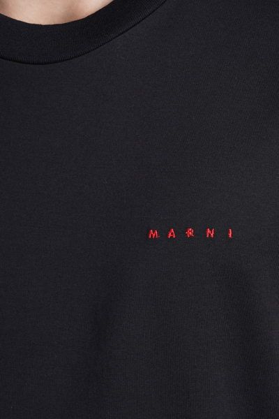 Shop Marni T-shirt In Black Cotton