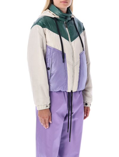 Shop Moncler Ledi Short Down Jacket In Multicolor