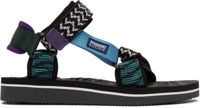 Shop Suicoke Multicolor Missoni Edition Depa Sandals In Black