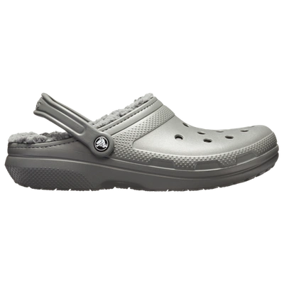Shop Crocs Mens  Classic Lined Clogs In Slate Gray/slate Gray