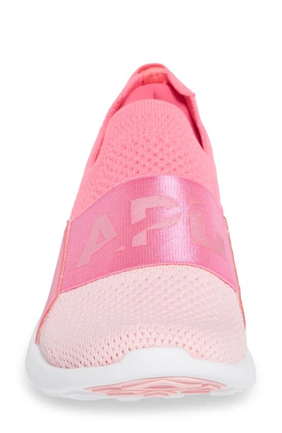 Shop Apl Athletic Propulsion Labs Techloom Bliss Knit Running Shoe In Fusion Pink / White / Bca