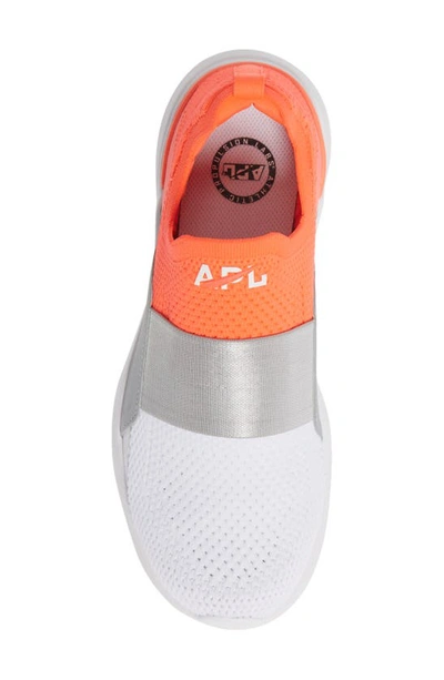 Shop Apl Athletic Propulsion Labs Techloom Bliss Knit Running Shoe In Impulse Red / Silver / White