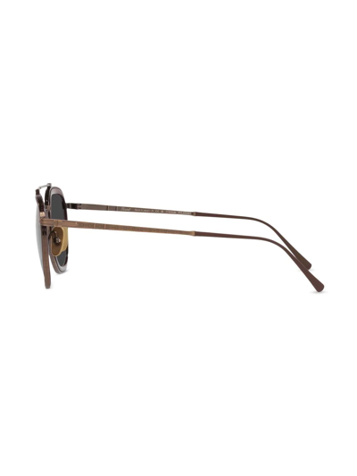 Persol Pilot-frame Sunglasses In Braun
