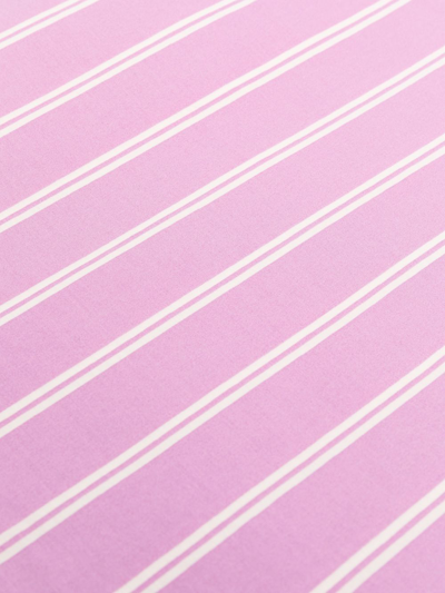 Shop Tekla 220x220 Stripe-print Bedsheet In Pink
