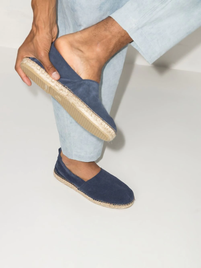 Frescobol Carioca Blue Helio Suede Espadrilles In Blau