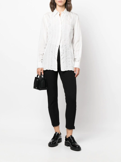 Aspesi Slim-fit High-waisted Trousers In Schwarz