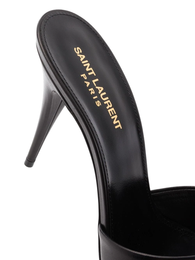 Shop Saint Laurent Le Maillon 95mm Heel Sandals In Black