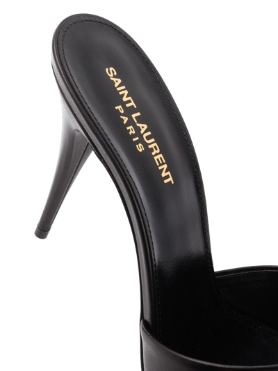 Saint Laurent Le Maillon 95mm Heel Sandals In Black