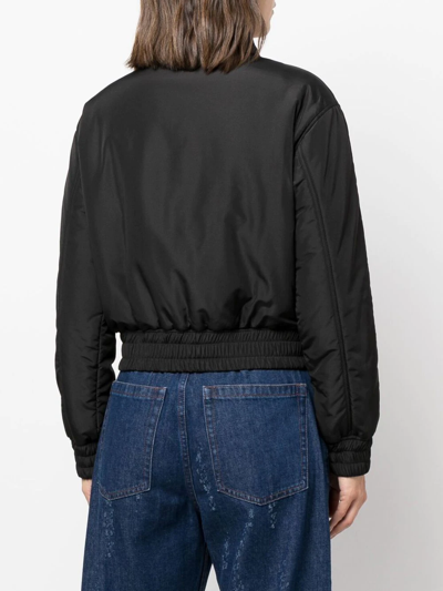 Opening Ceremony Logo-patch Bomber Jacket In Schwarz