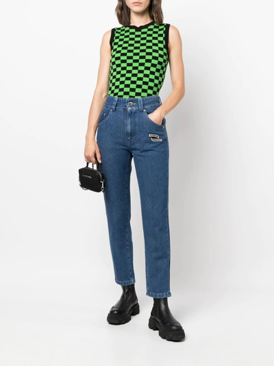Opening Ceremony Embroidered Logo-patch Cigarette Jeans In Blau