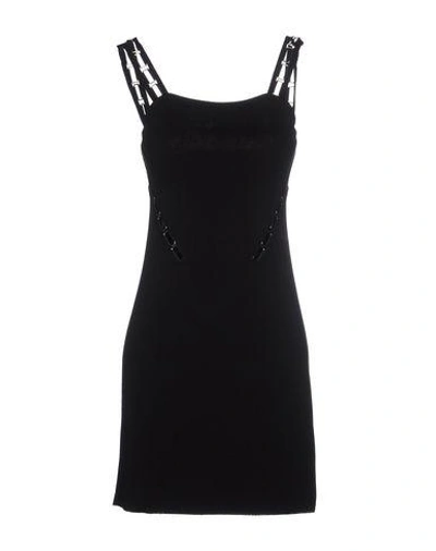 Shop Mugler Short Dresses In Black