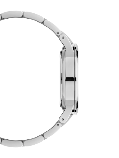 Daniel Wellington Unisex Iconic Link Silver-tone Stainless Steel Watch 36mm In Schwarz